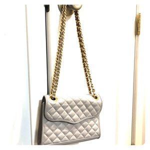 Gray quilted leather Rebecca Minkoff purse